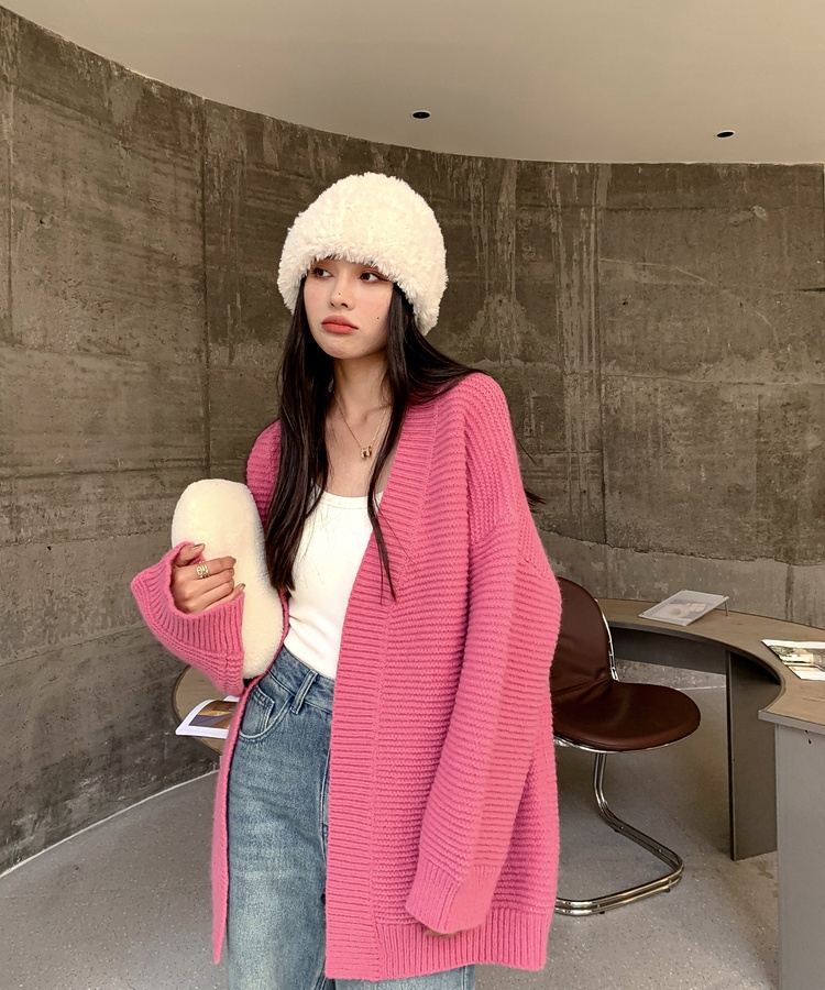 Loose autumn and winter cardigan knitted sweater for women