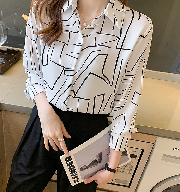 Niche long sleeve chiffon shirt light shirt for women