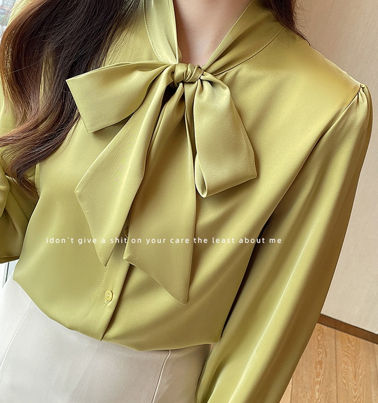 White long sleeve chiffon shirt streamer shirt for women