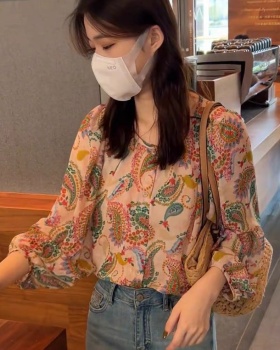 Long sleeve Korean style large yard shirt for women