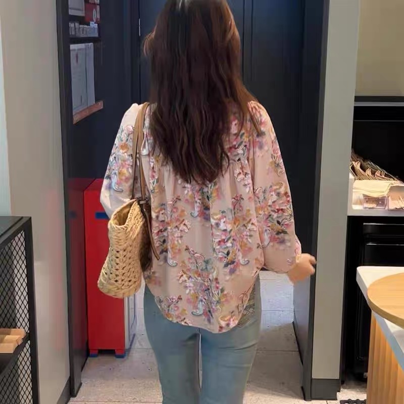 Long sleeve Korean style large yard shirt for women