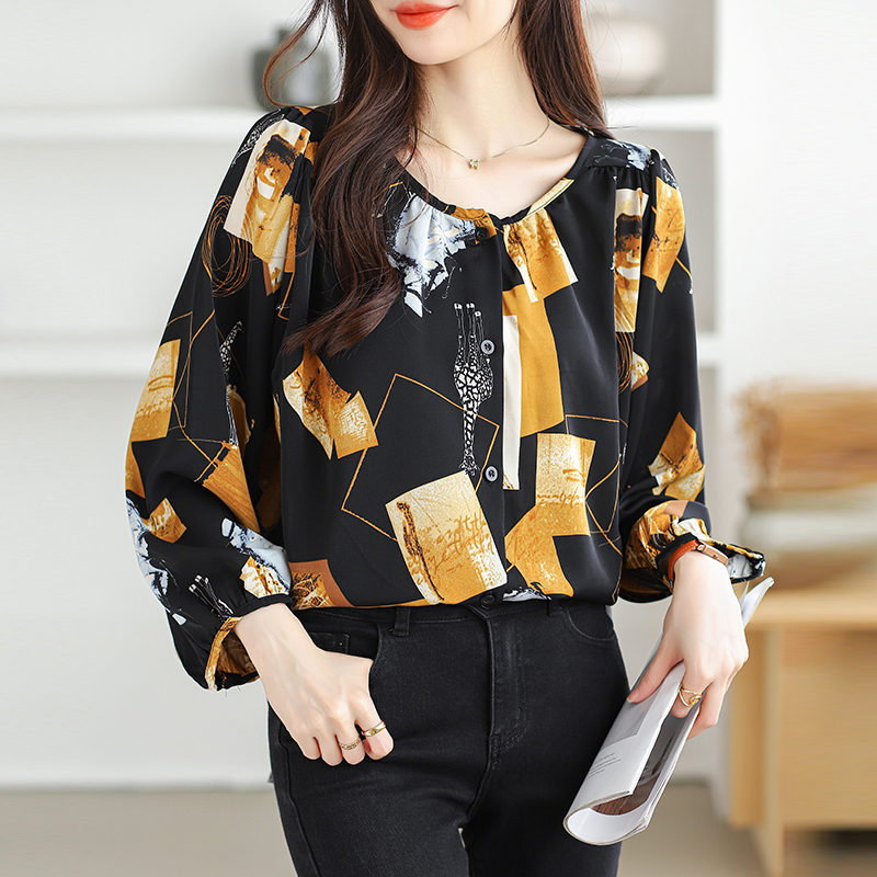 Korean style chiffon shirt Japanese style shirt for women