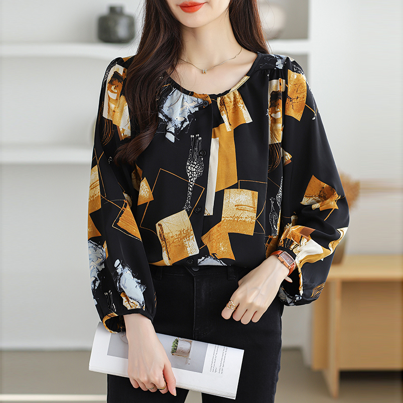 Korean style chiffon shirt Japanese style shirt for women