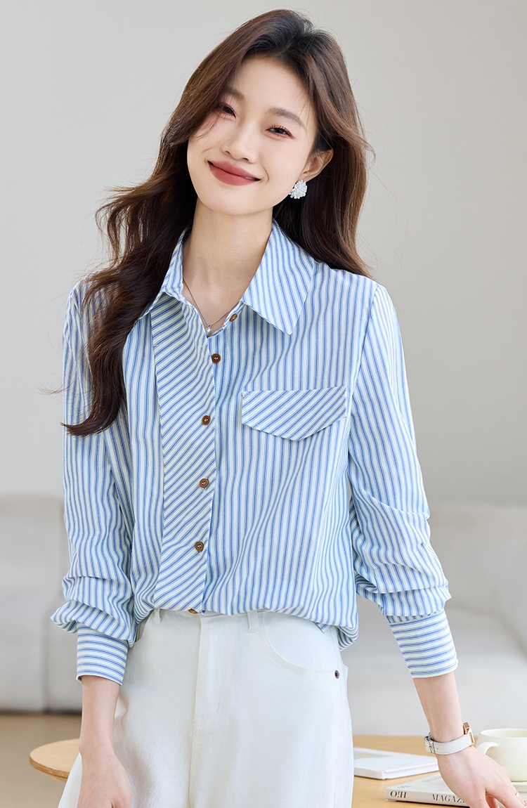 Loose long sleeve tops temperament shirt for women