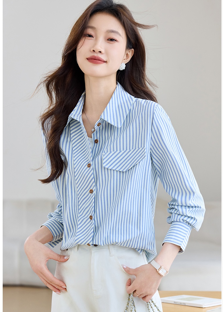 Loose long sleeve tops temperament shirt for women