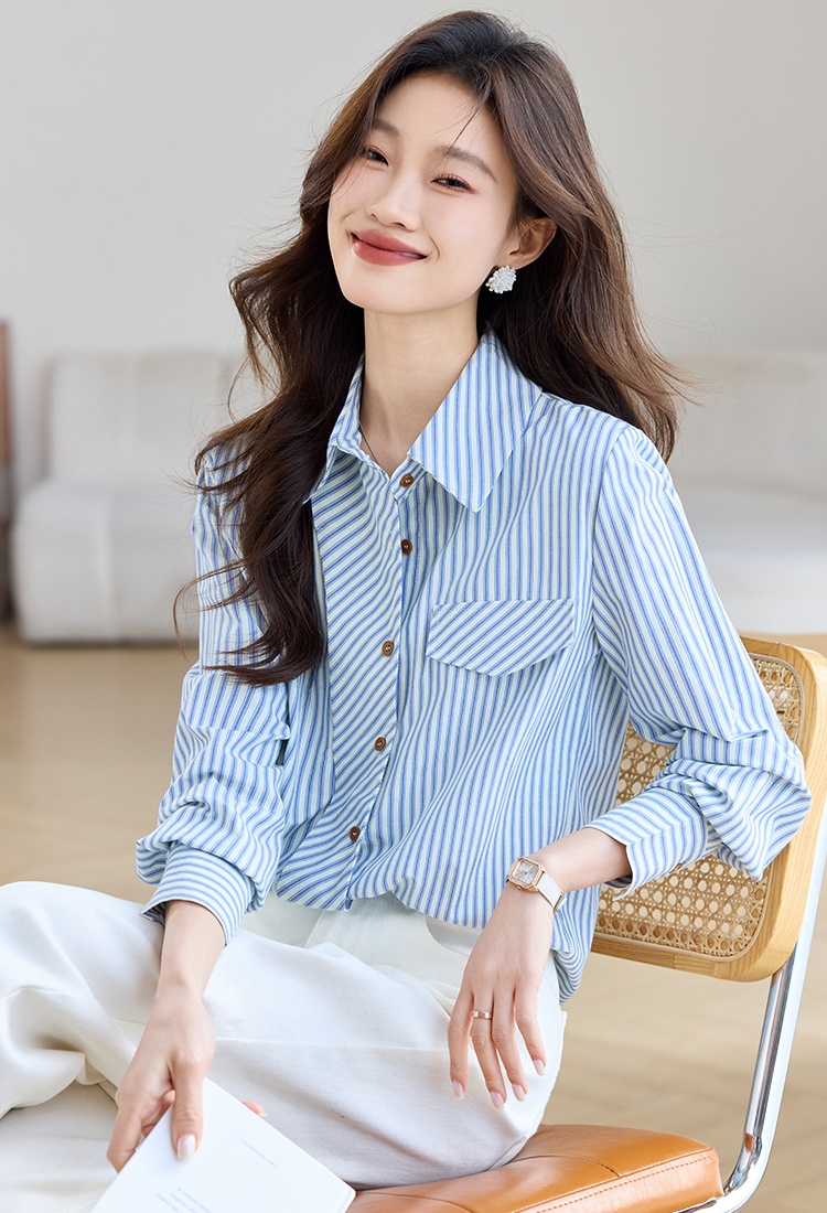 Loose long sleeve tops temperament shirt for women