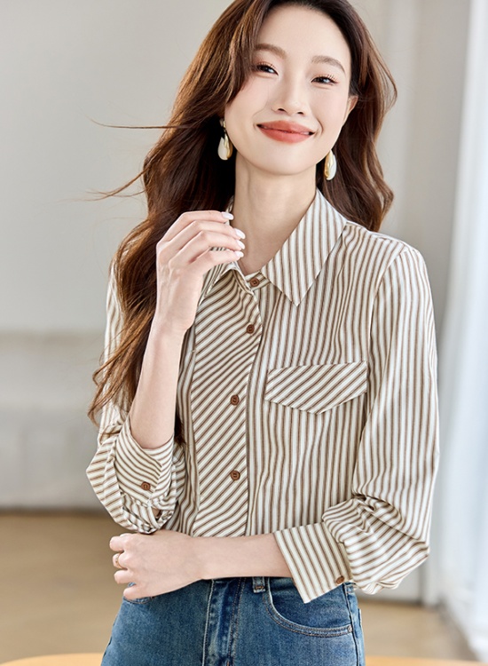 Loose long sleeve tops temperament shirt for women