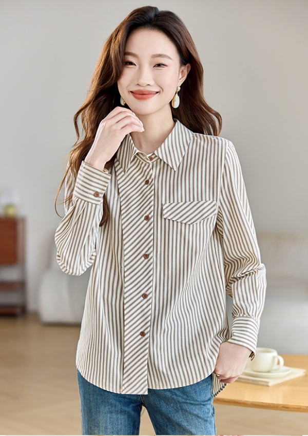 Loose long sleeve tops temperament shirt for women