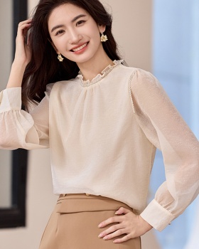 Fashion spring France style chiffon tops for women