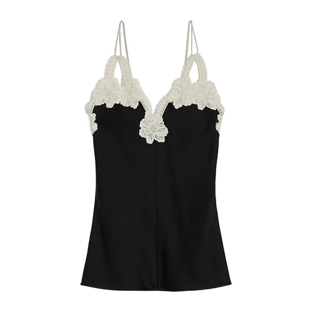 Lace sexy light luxury enticement spring halter tops