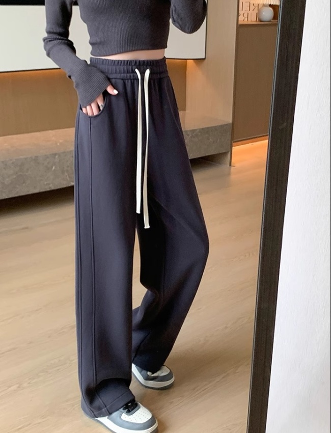 Spring and autumn sweatpants wide leg pants for women