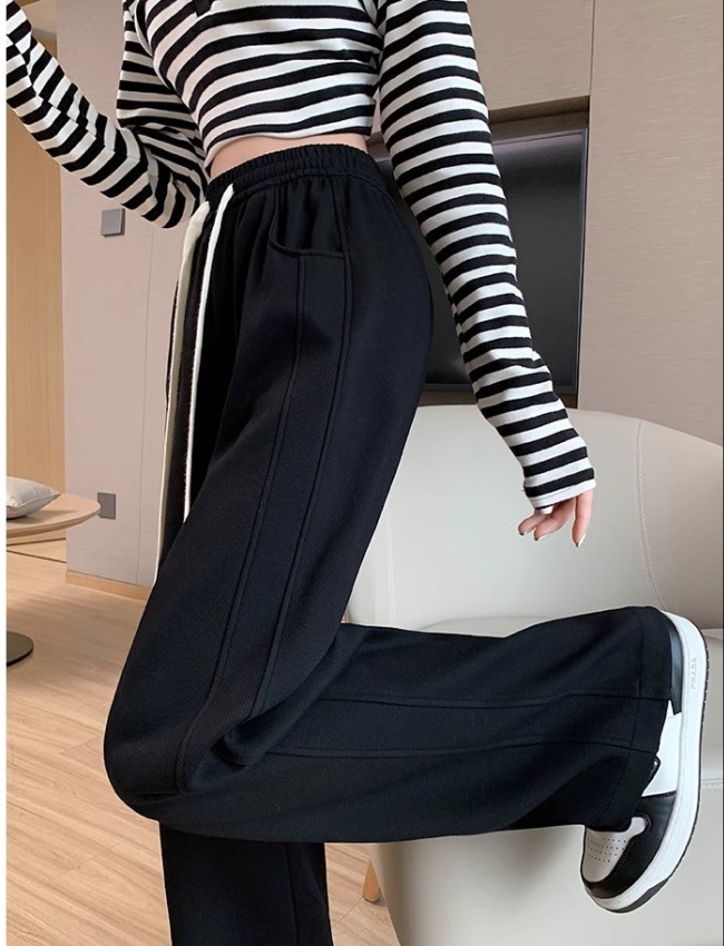 Spring and autumn sweatpants wide leg pants for women