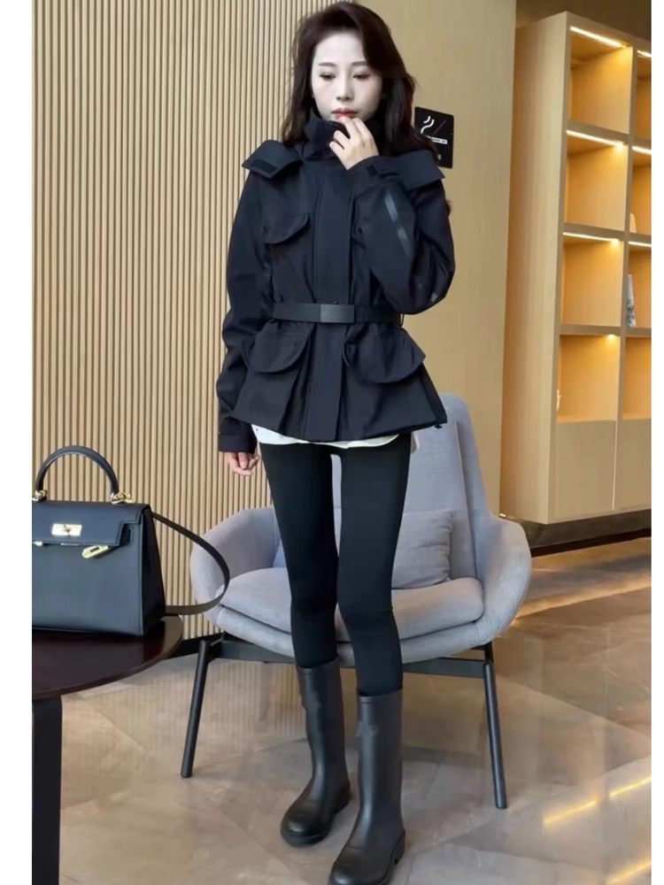 Spring pinched waist work clothing slim coat for women