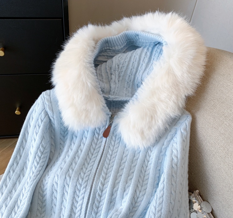 Short autumn and winter coat sweet hooded sweater