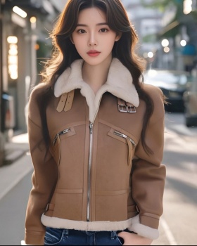 Locomotive loose thick coat thermal winter jacket