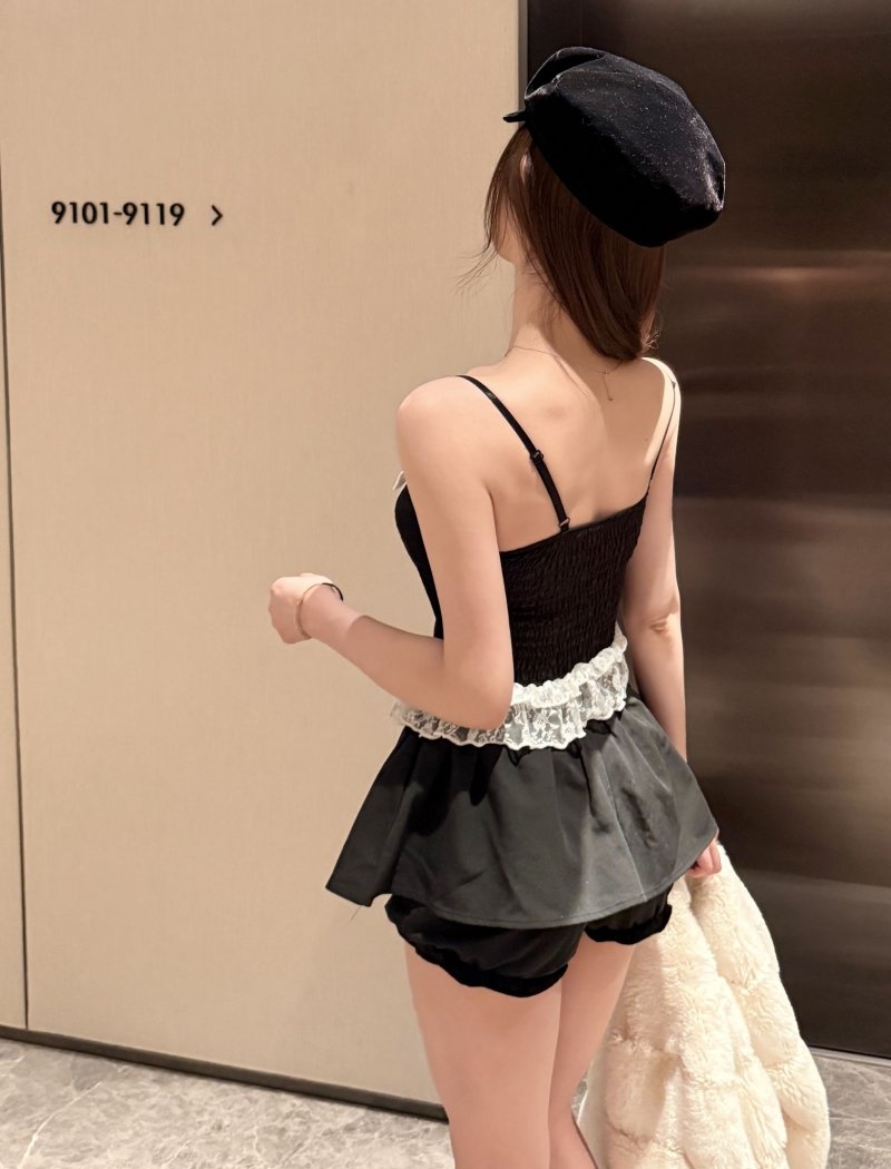 Lace short tops mixed colors halter vest for women