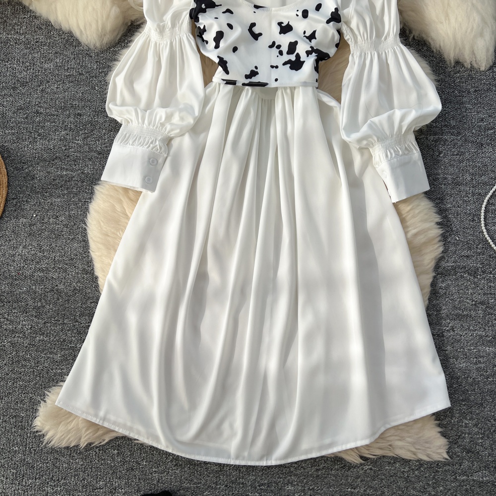 France style spring vest Western style dress 2pcs set