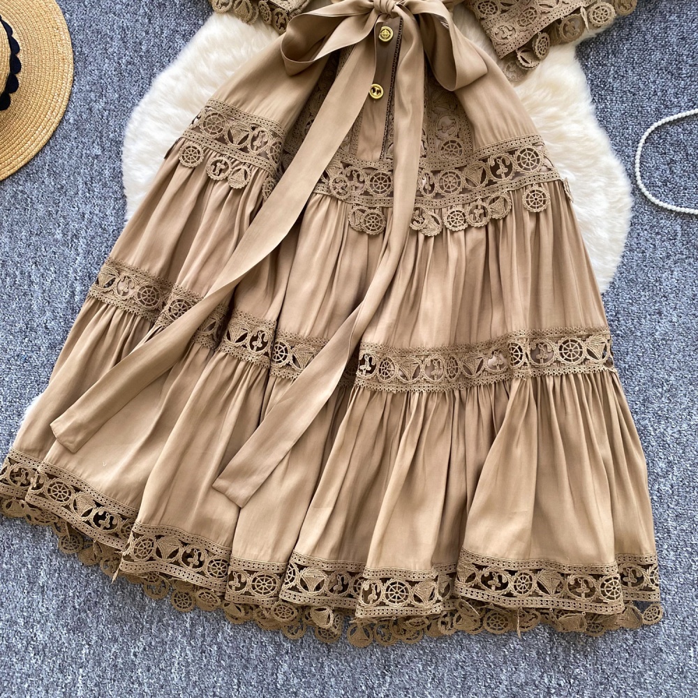 Elegant court style long dress France style dress for women