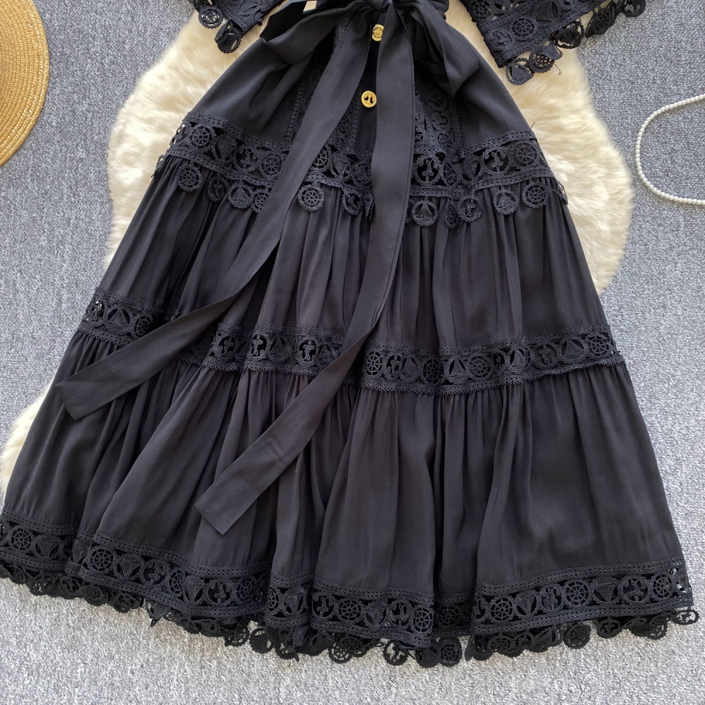 Elegant court style long dress France style dress for women