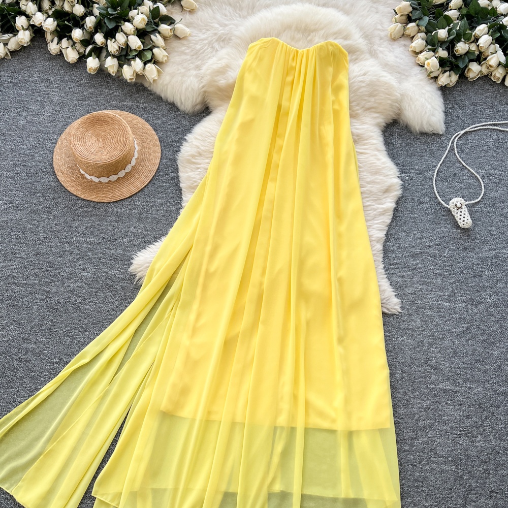 Chiffon slim lady streamer loose temperament dress for women