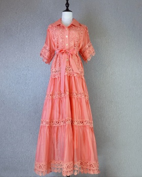 Retro court style dress France style long dress