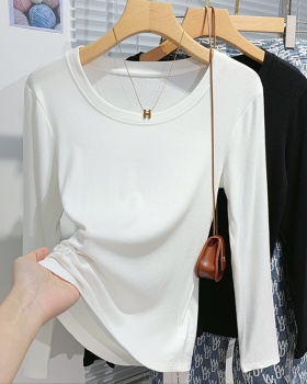 All-match slim tops long sleeve bottoming shirt for women