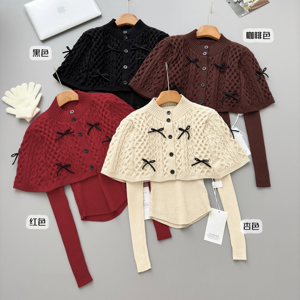 Lazy tops autumn and winter sweater 2pcs set for women