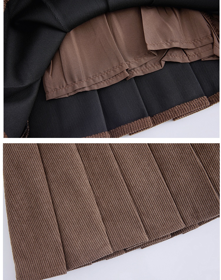 Slim corduroy short skirt high waist all-match skirt