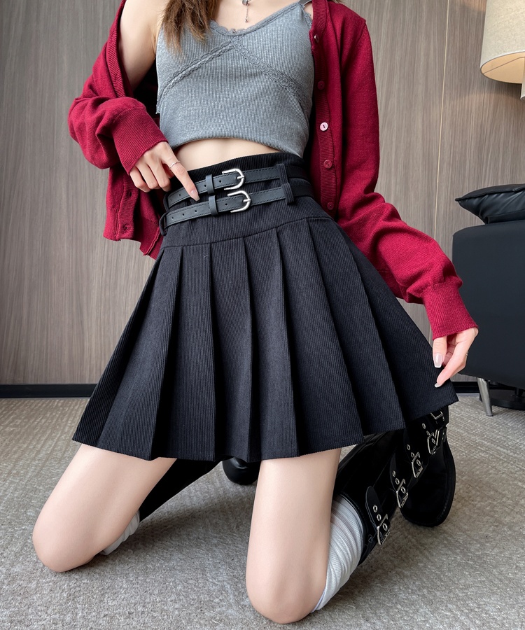 Slim corduroy short skirt high waist all-match skirt