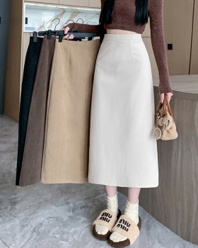 Straight long A-line autumn and winter skirt for women