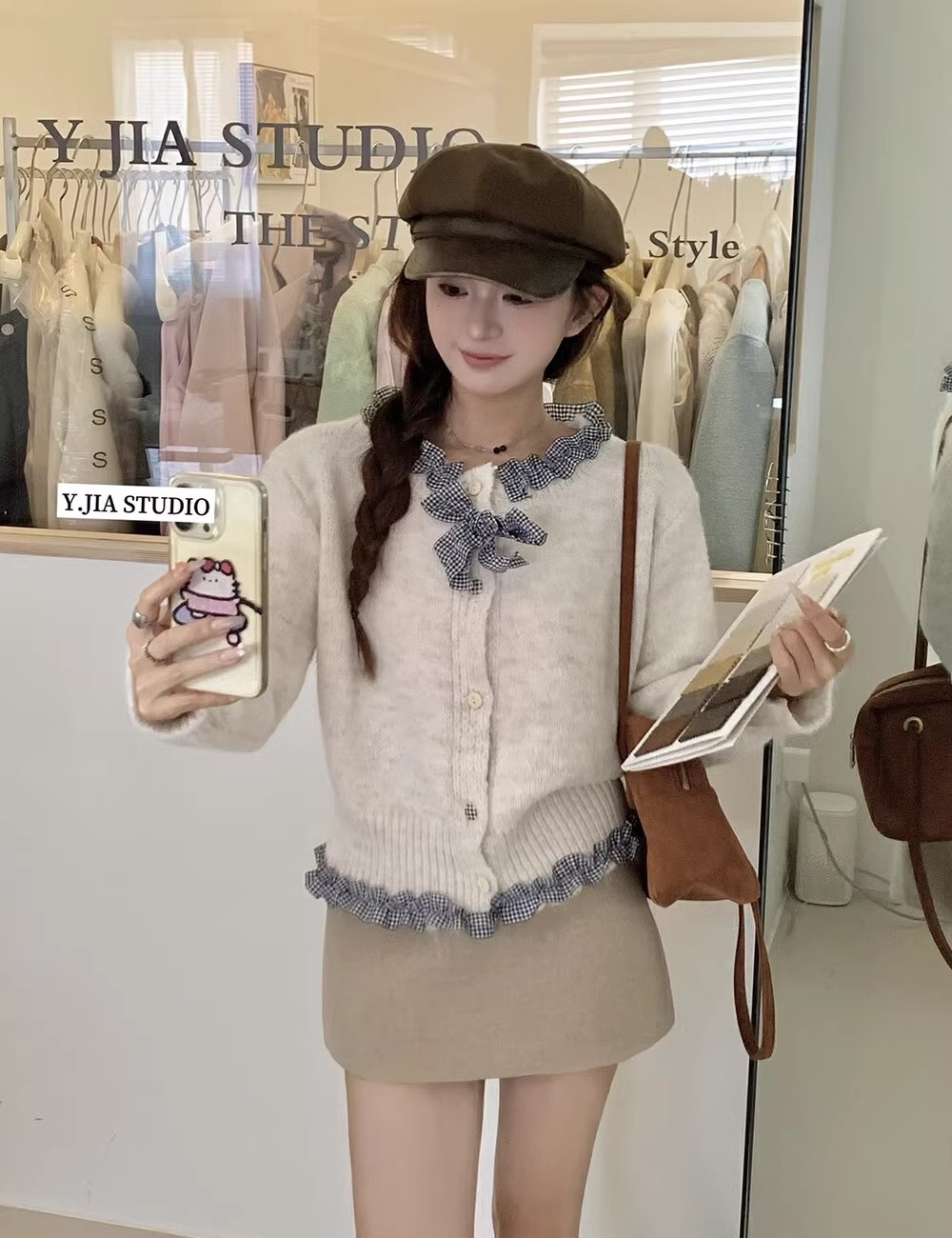 Cozy winter long sleeve all-match sweet sweater for women