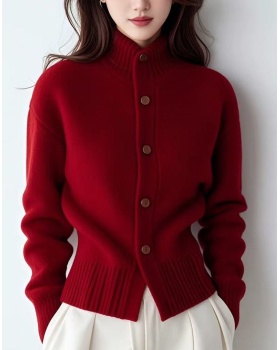 Temperament cardigan autumn and winter sweater for women