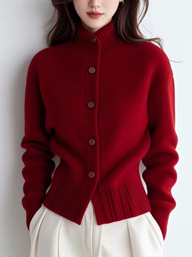 Temperament cardigan autumn and winter sweater for women