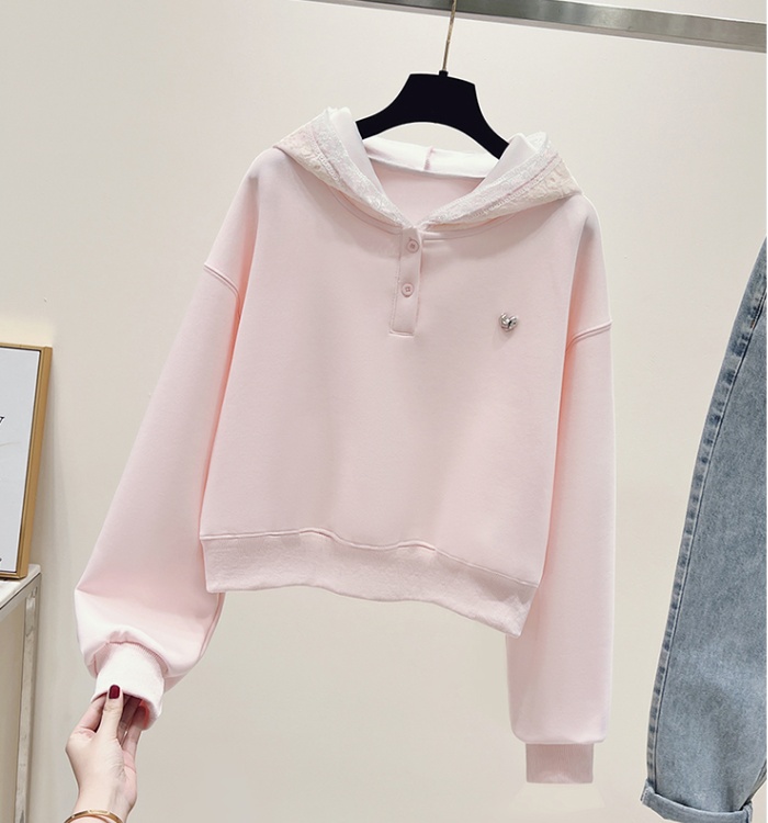 Western style spring tops hooded long sleeve hoodie for women