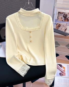 Slim square collar spring bottoming sweater for women