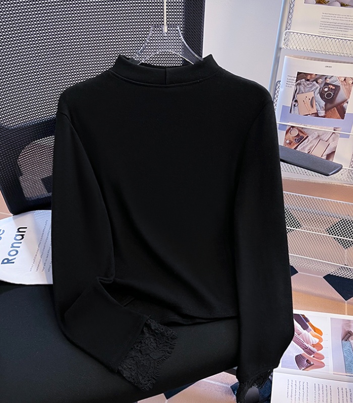 Slim square collar spring bottoming sweater for women