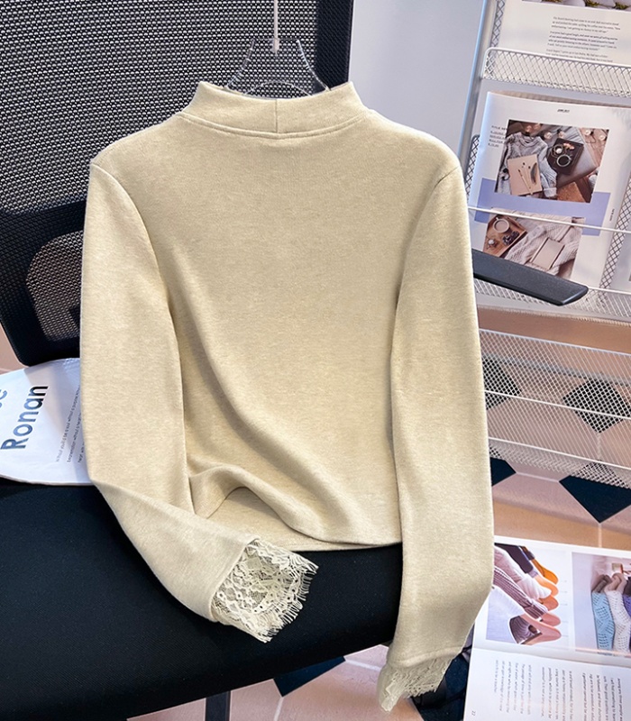 Slim square collar spring bottoming sweater for women