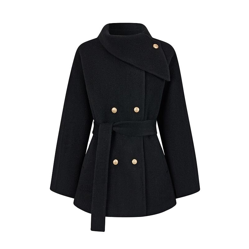 Woolen overcoat chanelstyle woolen coat for women