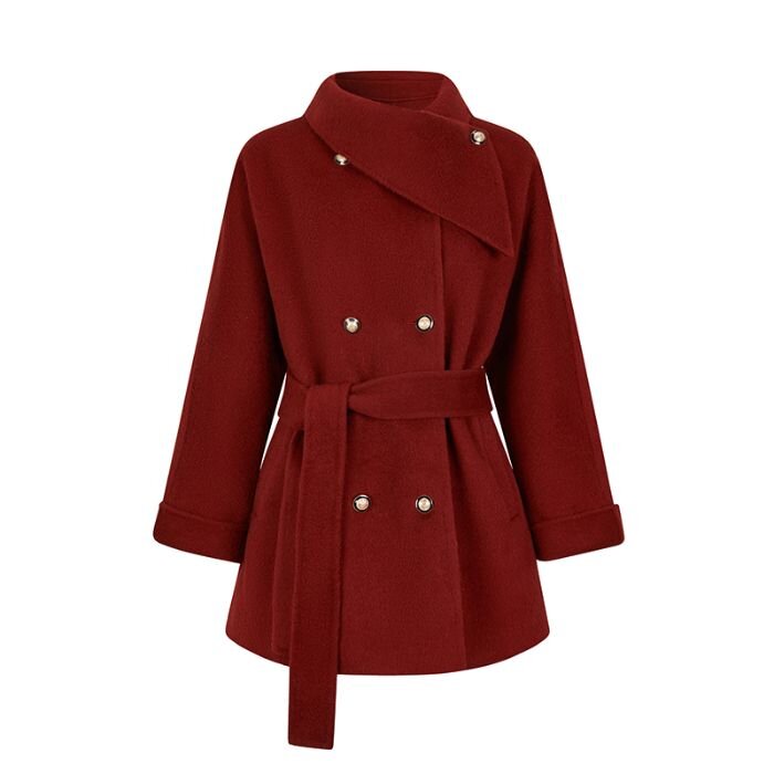 Woolen overcoat chanelstyle woolen coat for women