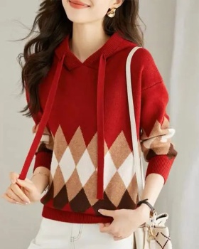 Autumn and winter lazy short sweater for women