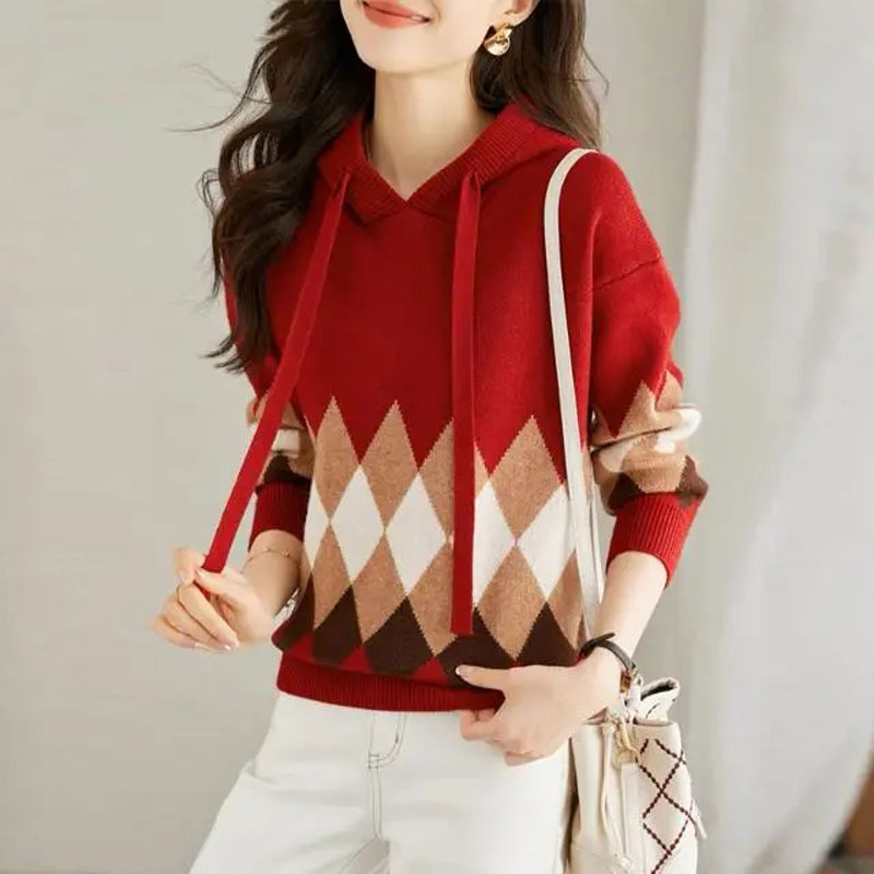 Autumn and winter lazy short sweater for women