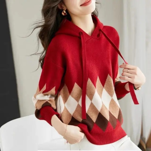 Autumn and winter lazy short sweater for women