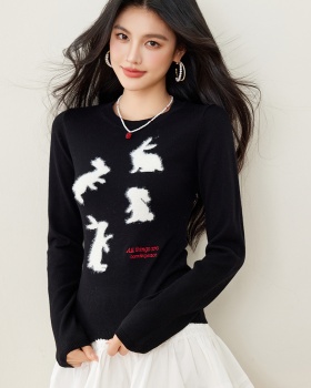 Rabbit slim sweater long sleeve bottoming shirt