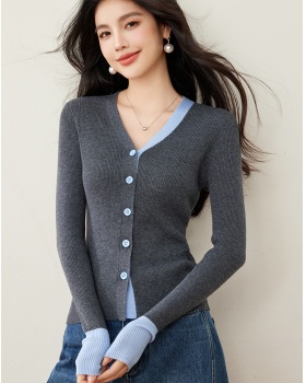 Outside the ride slim tops knitted cardigan for women