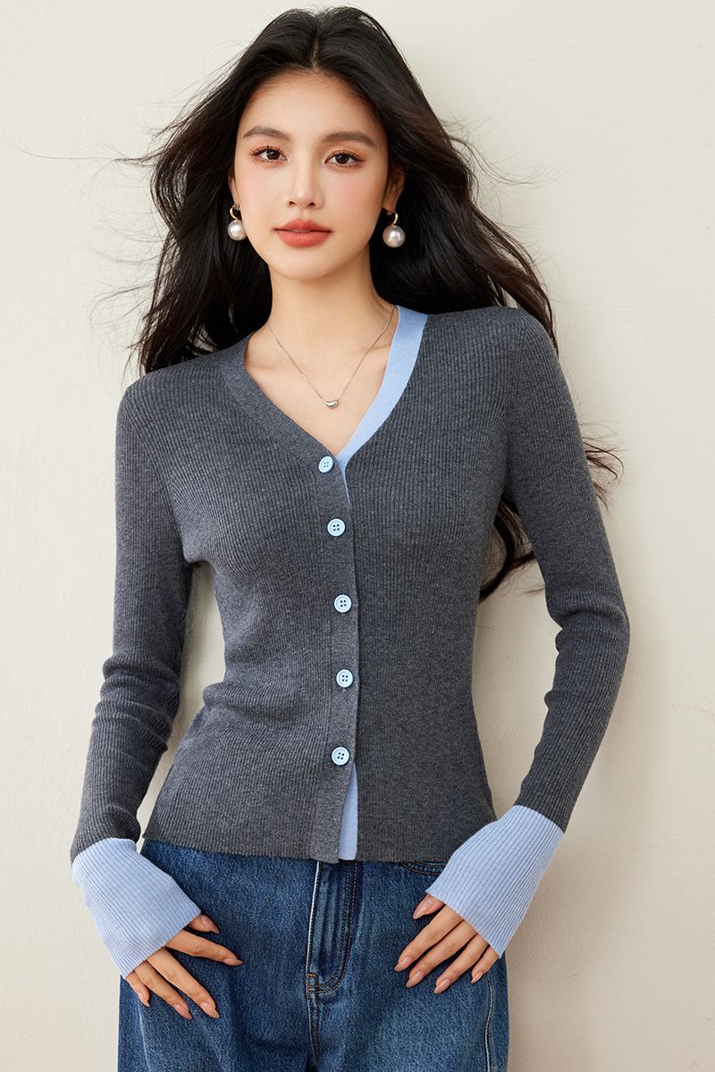 Outside the ride slim tops knitted cardigan for women