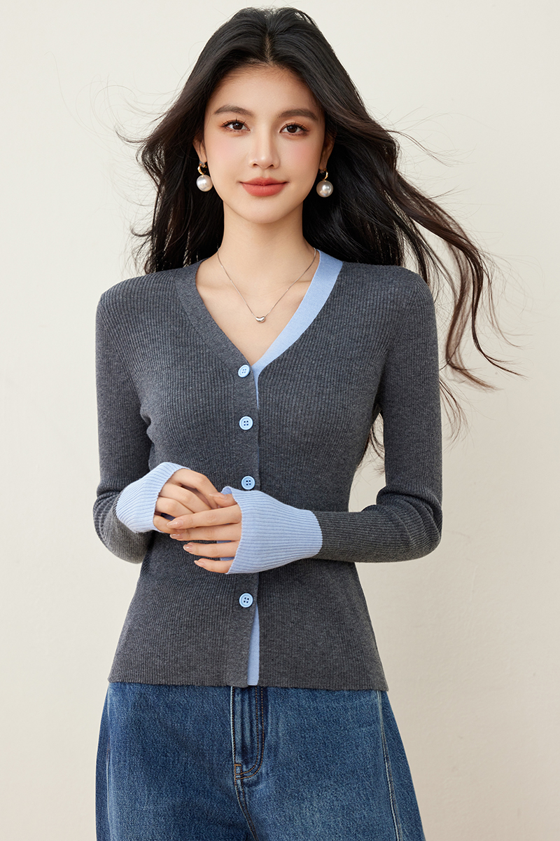 Outside the ride slim tops knitted cardigan for women