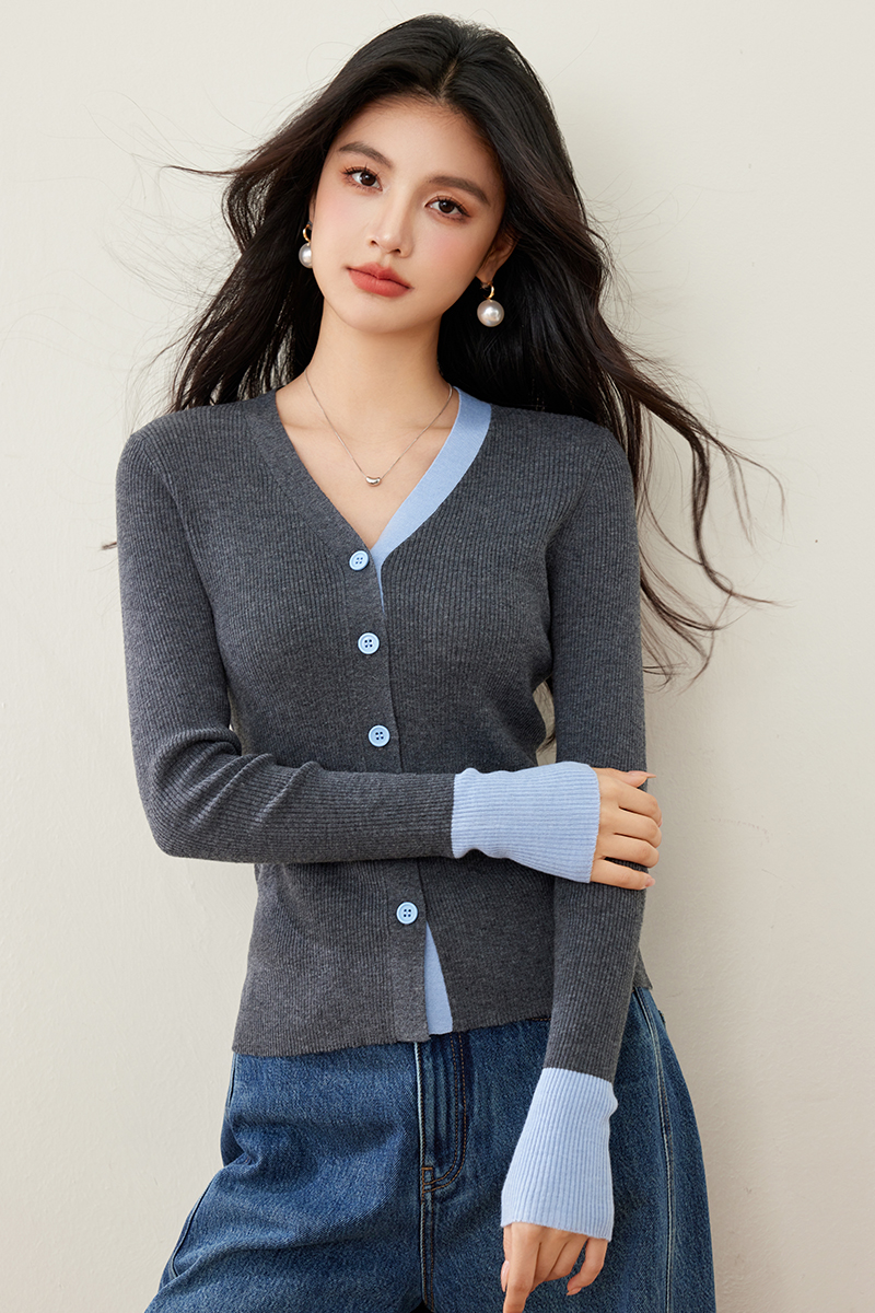 Outside the ride slim tops knitted cardigan for women