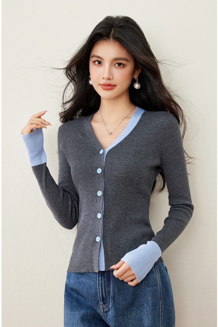 Outside the ride slim tops knitted cardigan for women