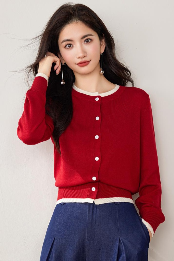 Splice Pseudo-two tops long sleeve sweater for women