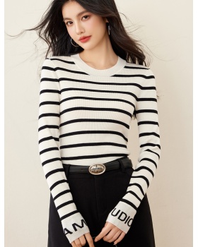 Long sleeve bottoming shirt slim tops for women